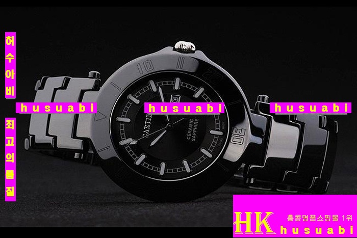 쿡 ڽð.Replica Cartier Japanese Quartz MOVEMENT Black Bracelet men.117-041