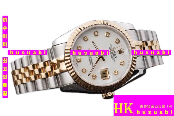 �η��� ���ڽð� Replica Rolex Datejust Automatic Movement Yellow gold Crown White Dial Men.928117-27