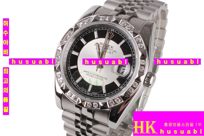 �η��� ���ڸ�ǰ�ð� Replica Rolex Datejust Automatic Movement White and Black Dial Men-A1386